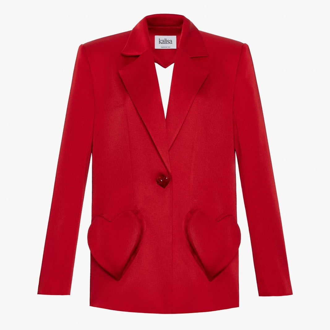Whimsical Heart Pocket Blazer - MEAN BLVD