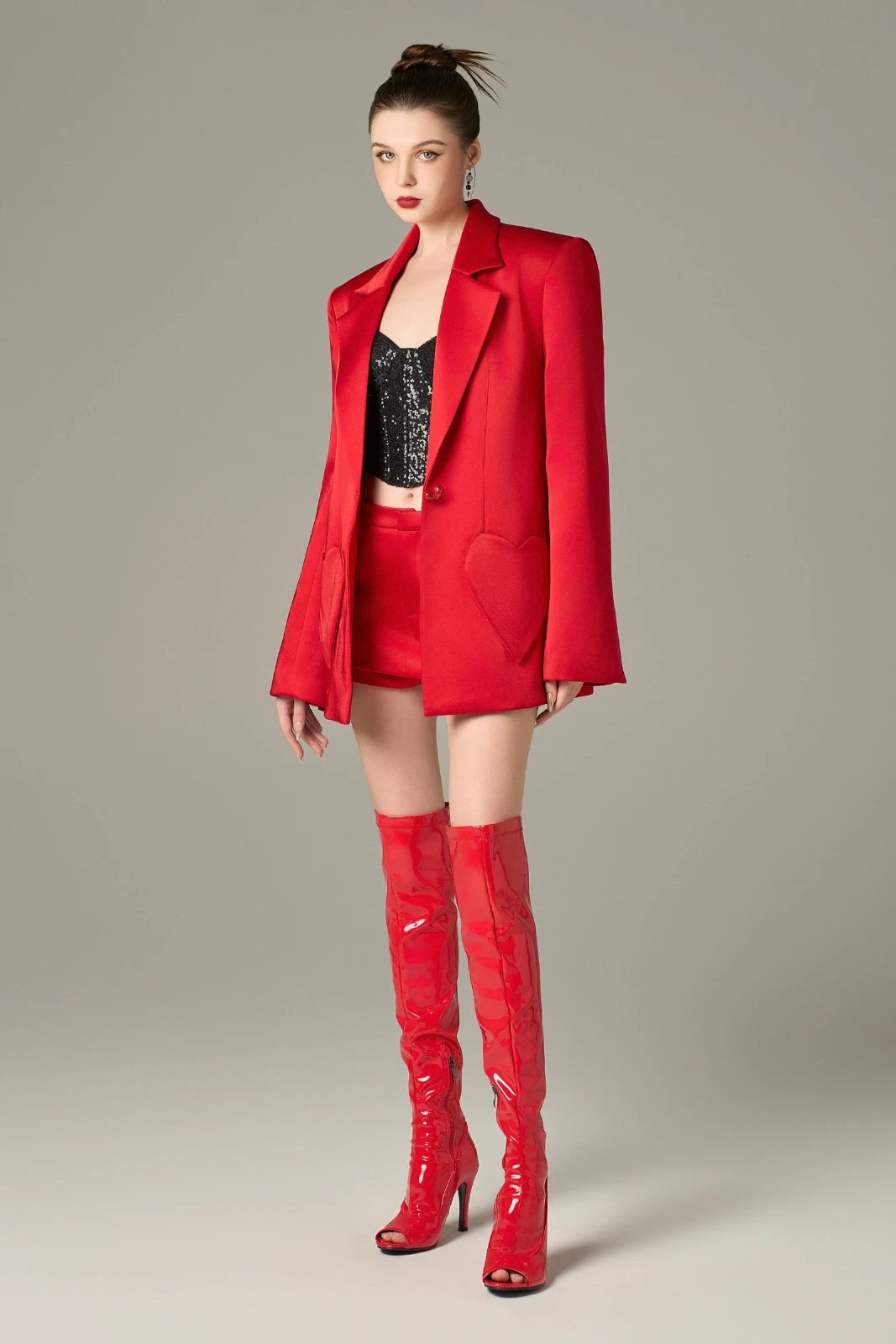 Whimsical Heart Pocket Blazer - MEAN BLVD