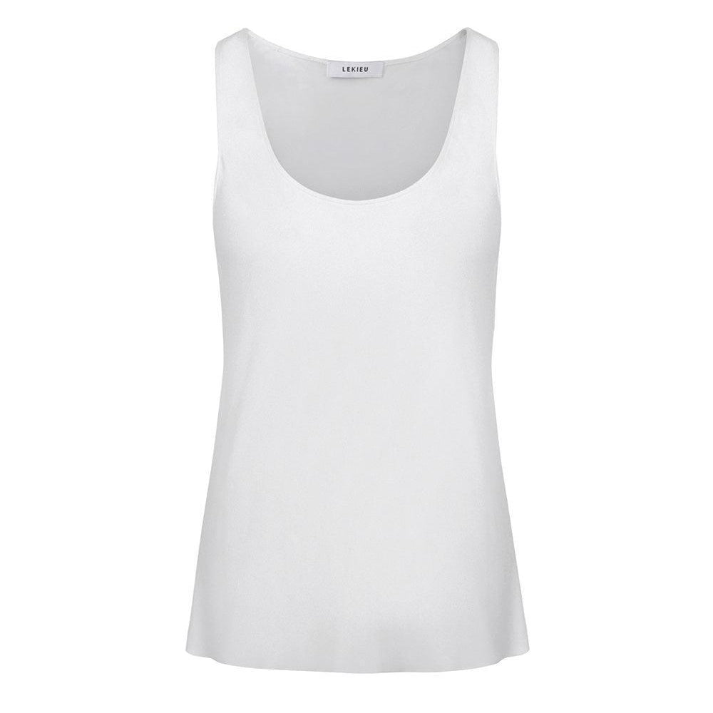 Whitby Straight Scoop Neck Satin Top - MEAN BLVD