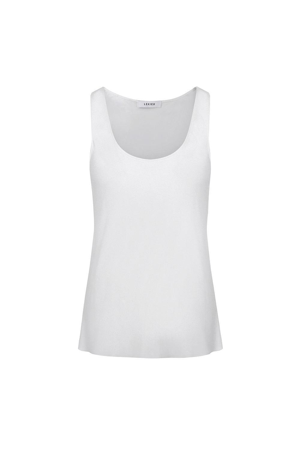 Whitby Straight Scoop Neck Satin Top - MEAN BLVD