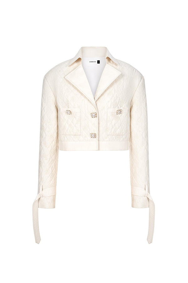 White Quilted Trench Coat - MEAN BLVD
