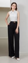 Wiki Peplum Sleeveless Silk Chiffon Top - MEAN BLVD