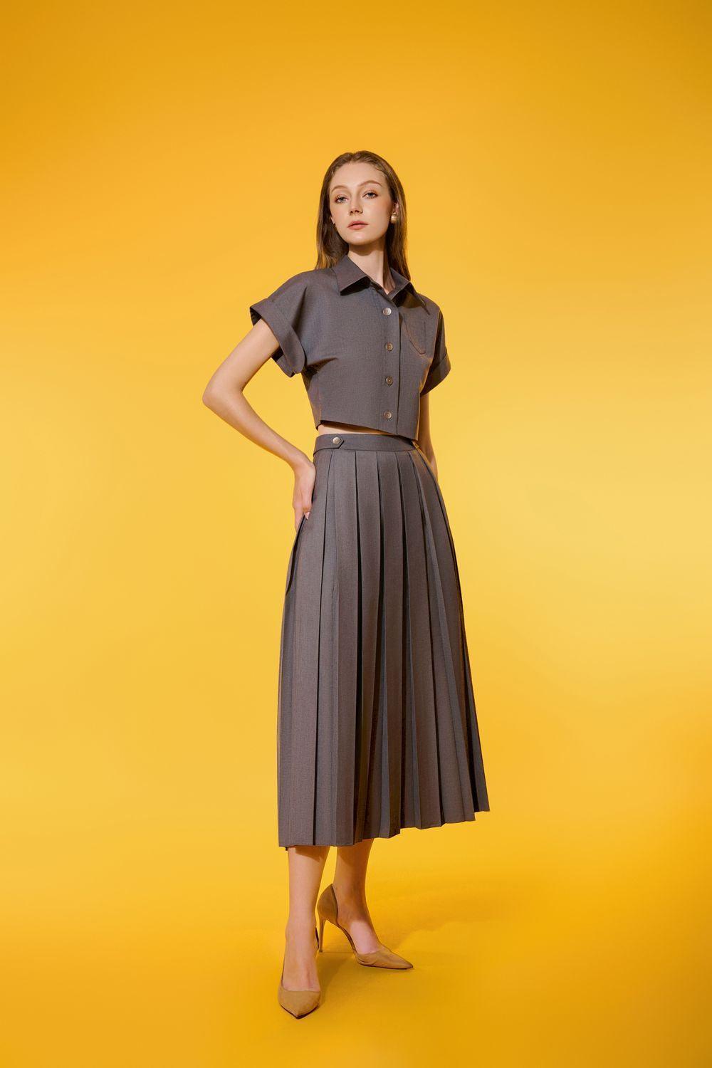 Winie Cropped Short Sleeved Polycotton Shirt - MEAN BLVD