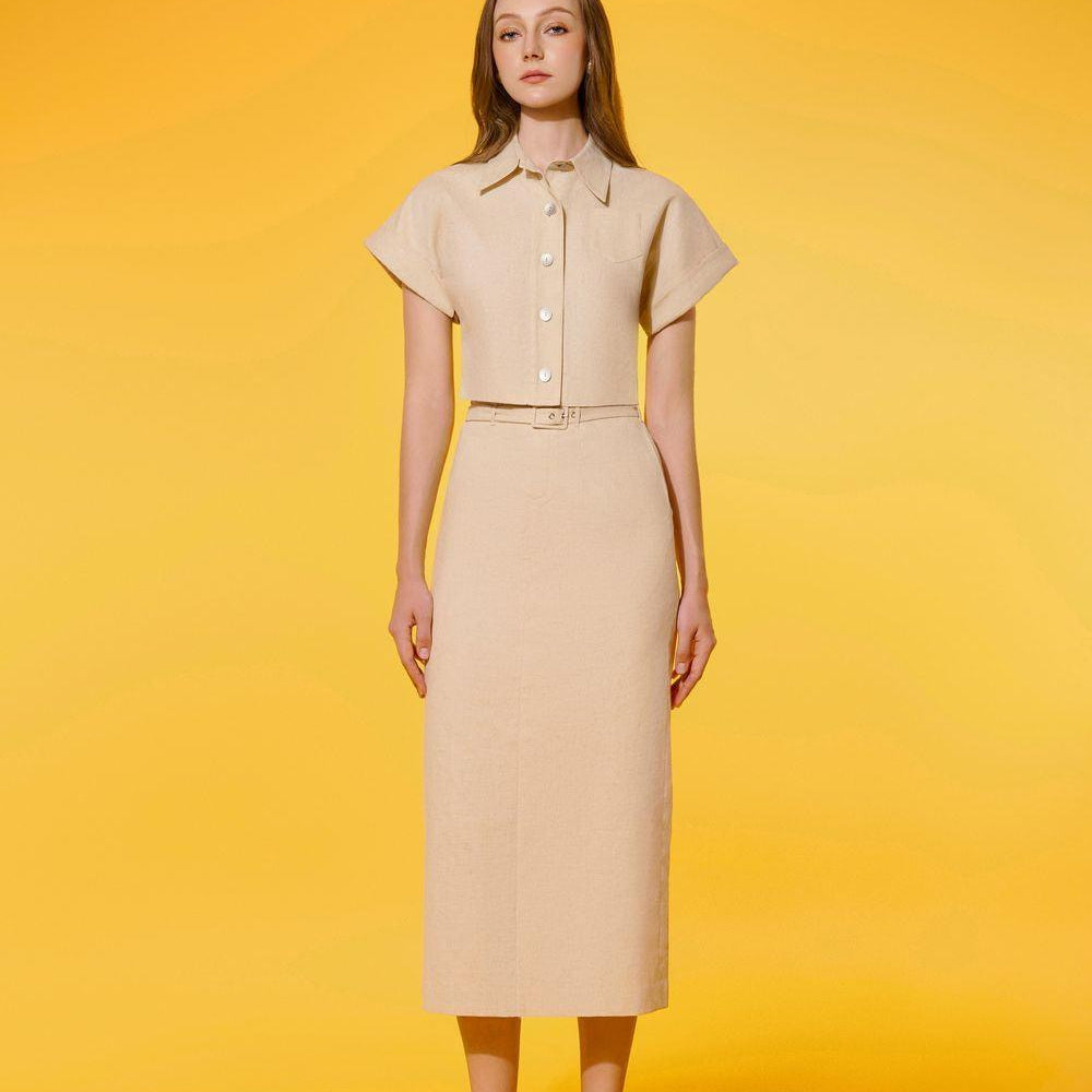 Winie Pencil Polycotton Midi Skirt - MEAN BLVD