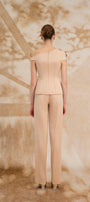 Wren Peplum Asymmetric Neck Silk Ankle Length Set - MEAN BLVD