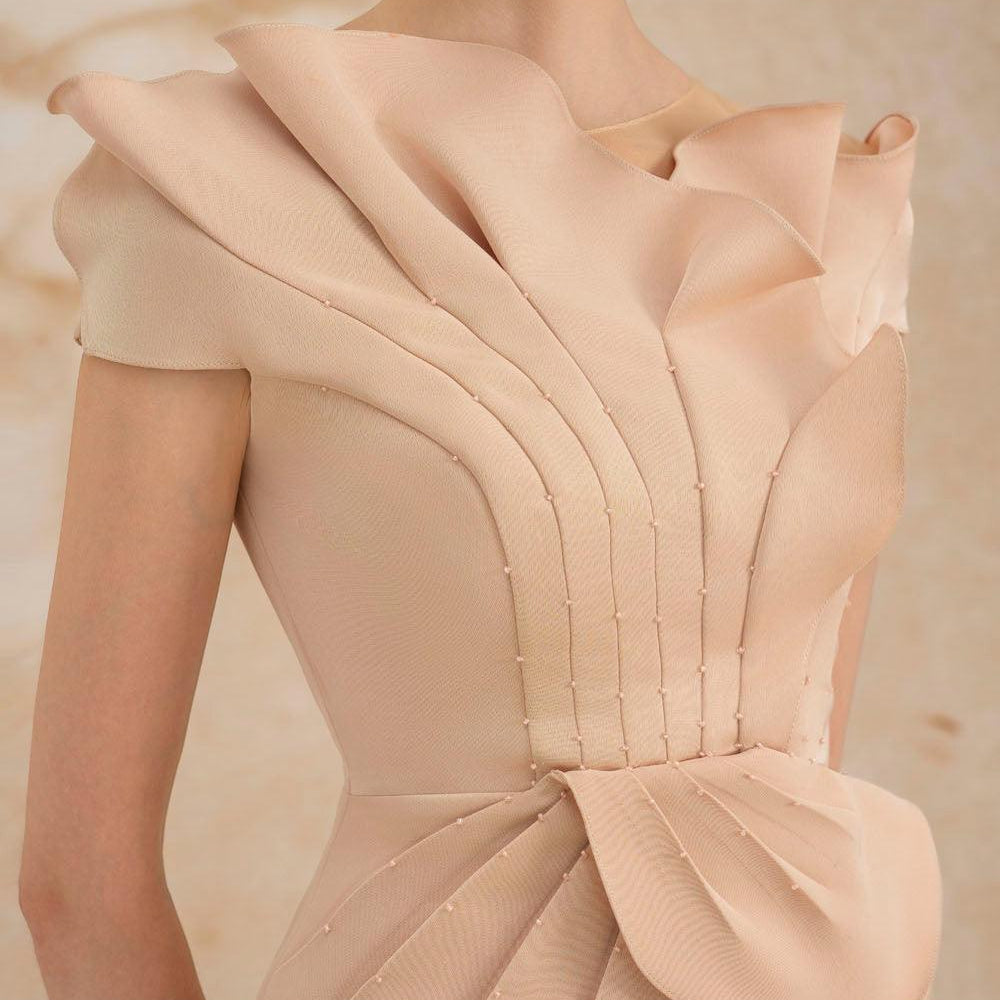 Wren Peplum Asymmetric Neck Silk Shirt - MEAN BLVD