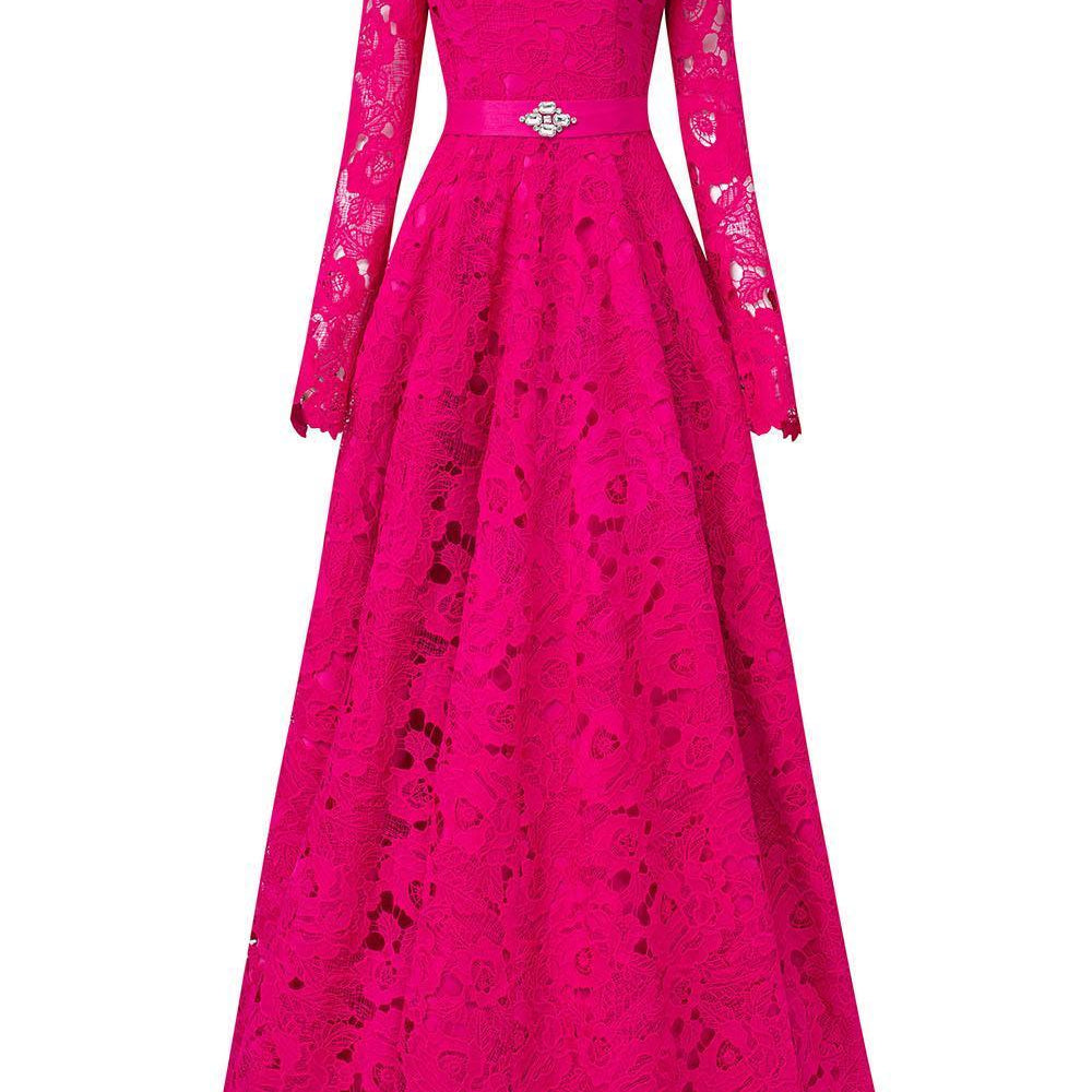 Yara Ball Gown Lace Taffeta Floor Length Dress - MEAN BLVD