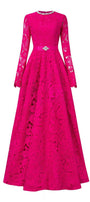 Yara Ball Gown Lace Taffeta Floor Length Dress - MEAN BLVD