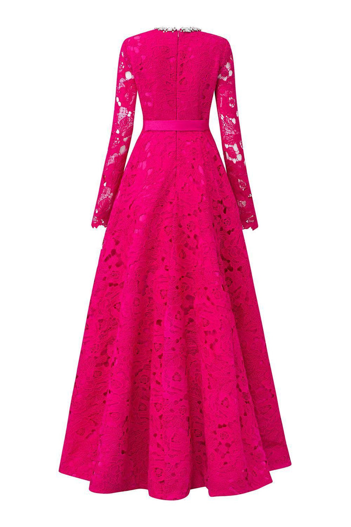 Yara Ball Gown Lace Taffeta Floor Length Dress - MEAN BLVD