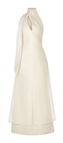 Yen Layered High Neck Floss Silk Ankle Length Dress - MEAN BLVD