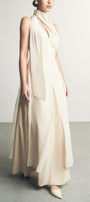 Yen Layered High Neck Floss Silk Ankle Length Dress - MEAN BLVD