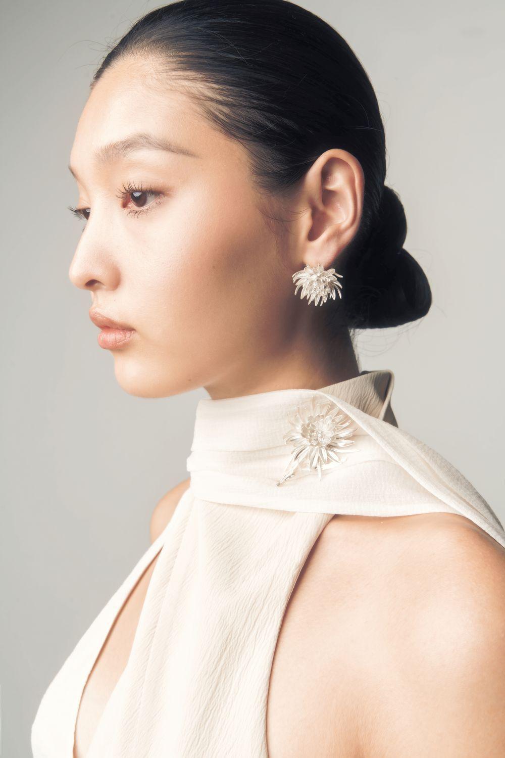 Yen Layered High Neck Floss Silk Ankle Length Dress - MEAN BLVD