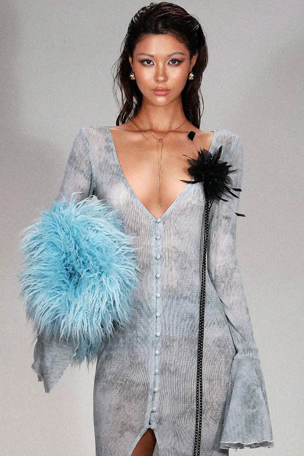 Leilani Floral Extra Long Length Brooch