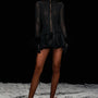 Aylin Drop Waist Tie String Mesh Spandex Mini Dress