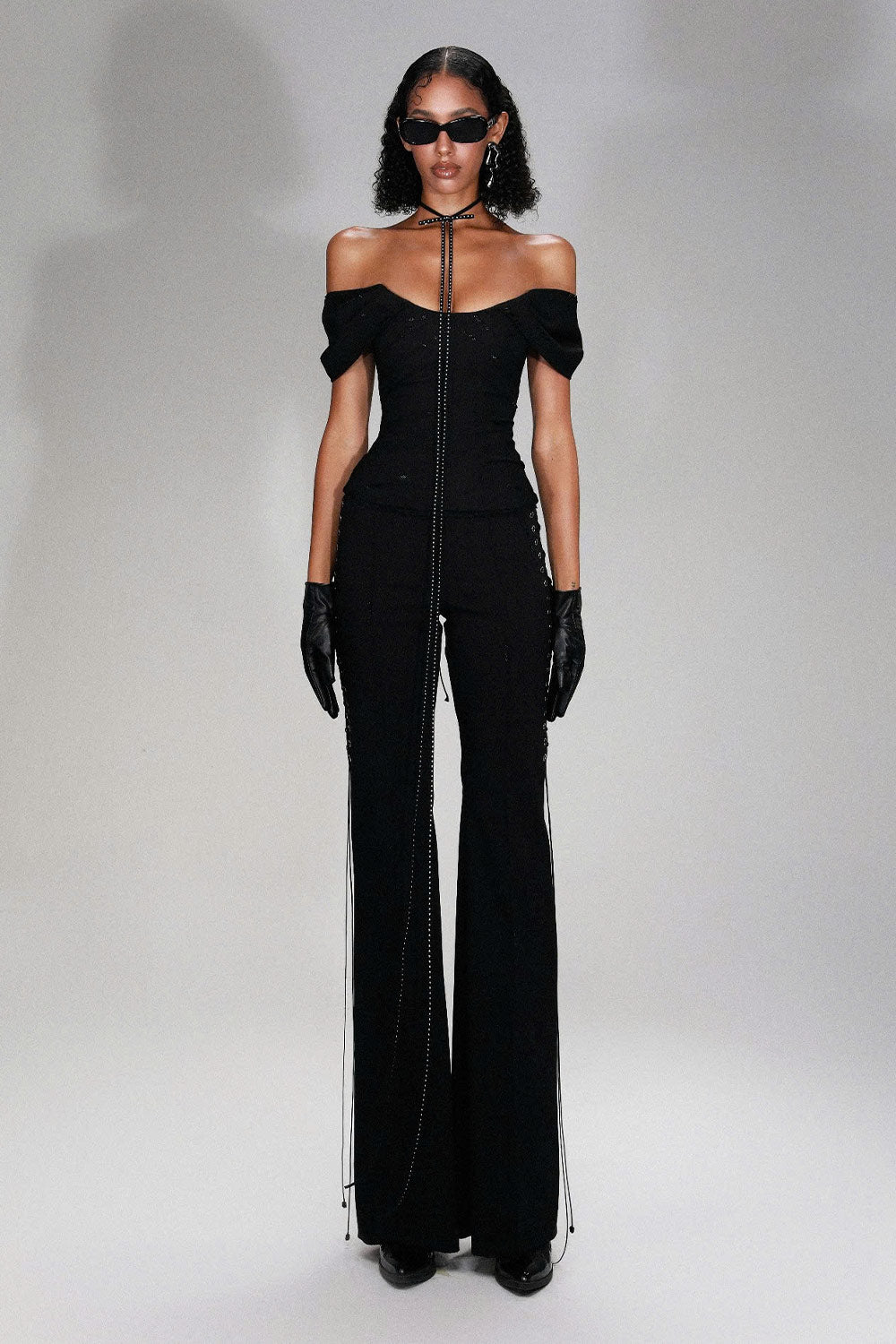 Yara Straight Boot Cut Khaki Floor Length Pants