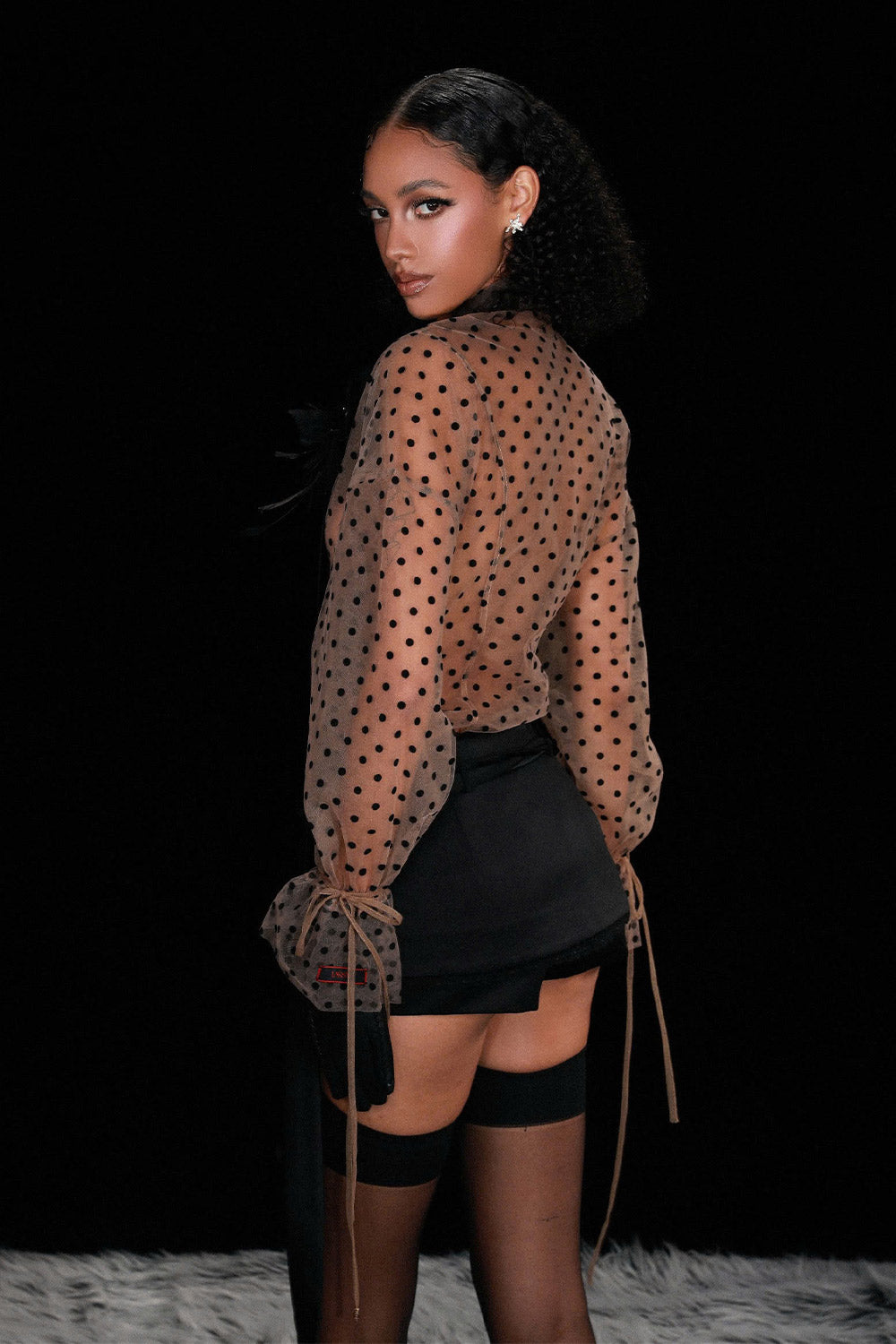 Aspyn Straight See-Through Mesh Shirt