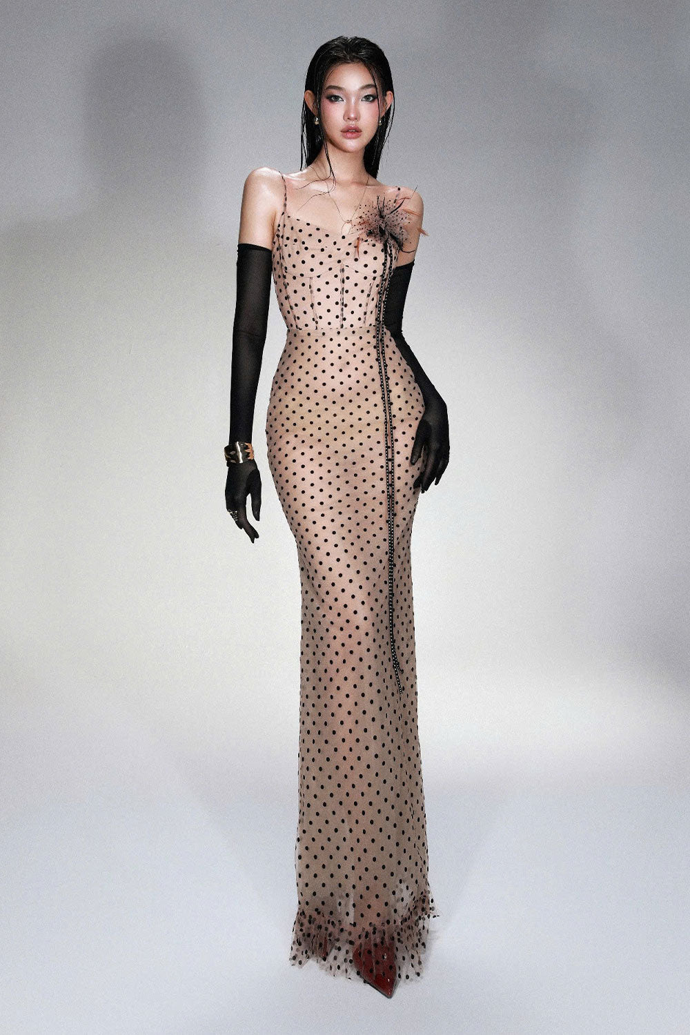 Leilani Floral Extra Long Length Brooch