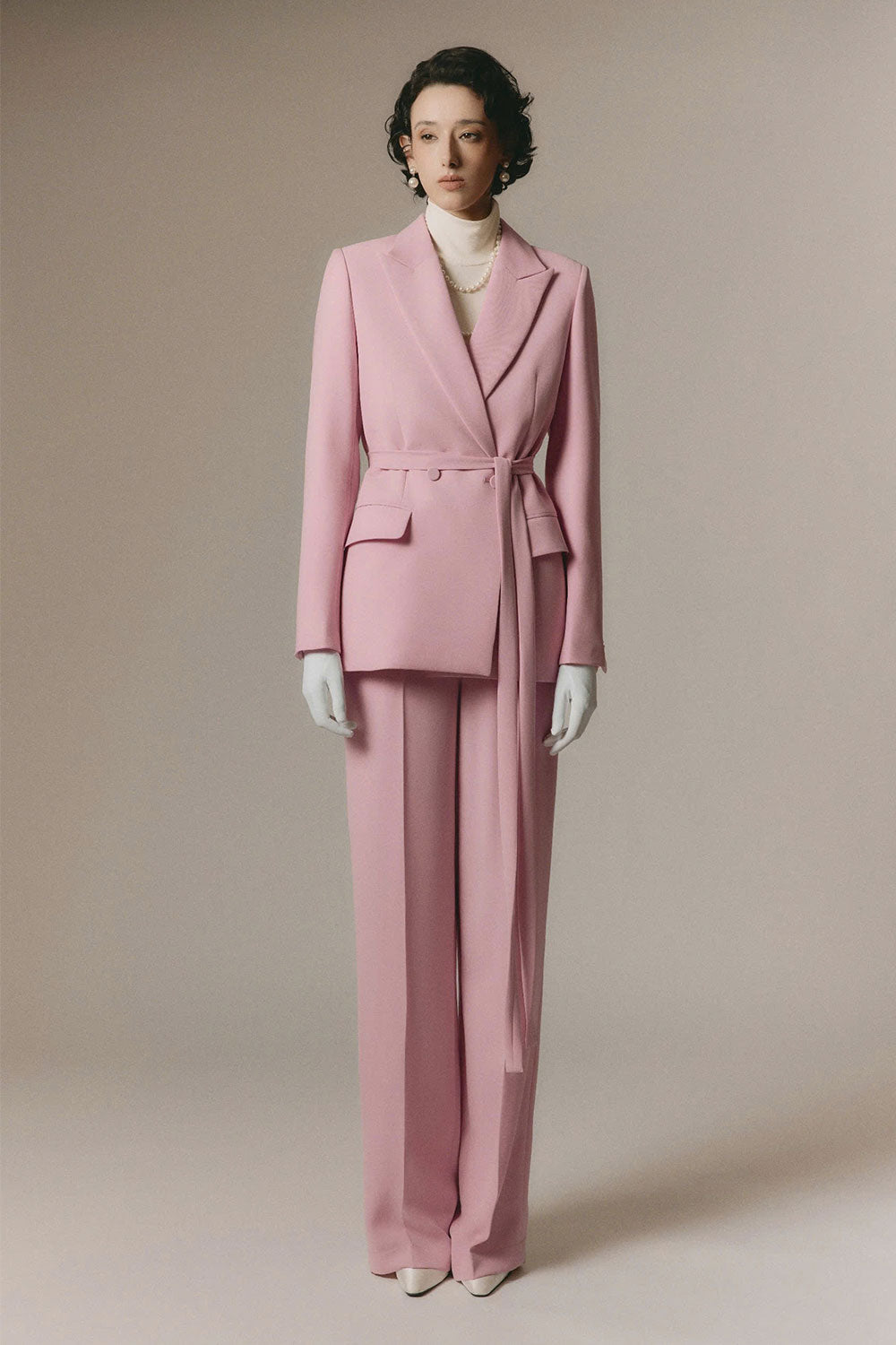 Grove Bodycon Turtle Neck Wool Blend Top