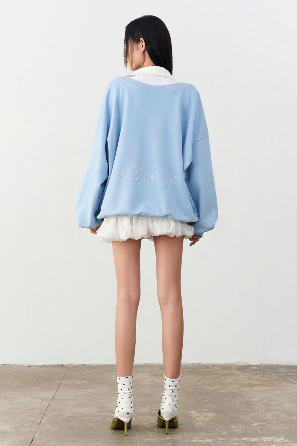 Pazazi Straight Drop Shoulder Fleece Top