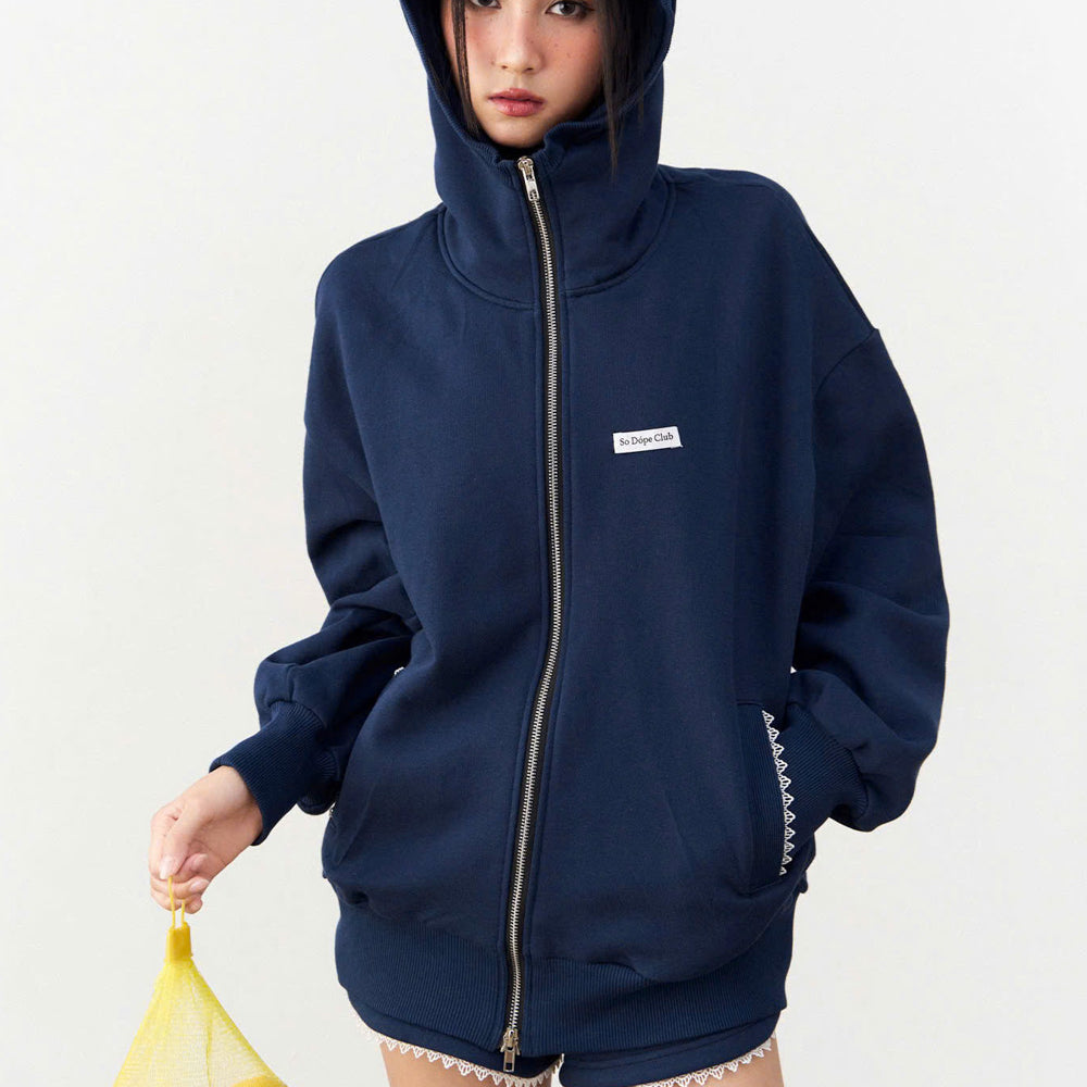 Cupid Straight Hooded Neck Fleece Coat