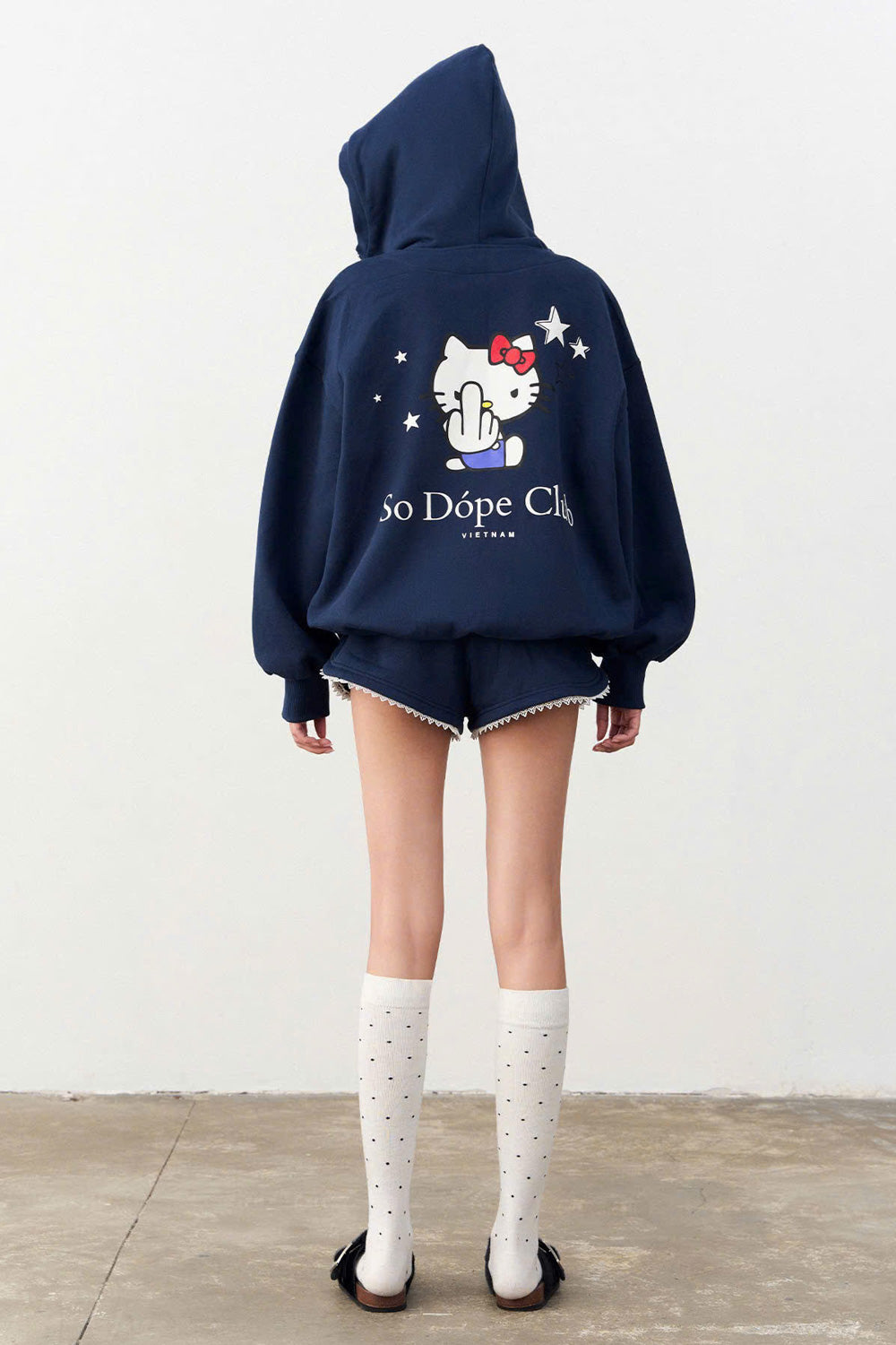 Cupid Straight Hooded Neck Fleece Coat