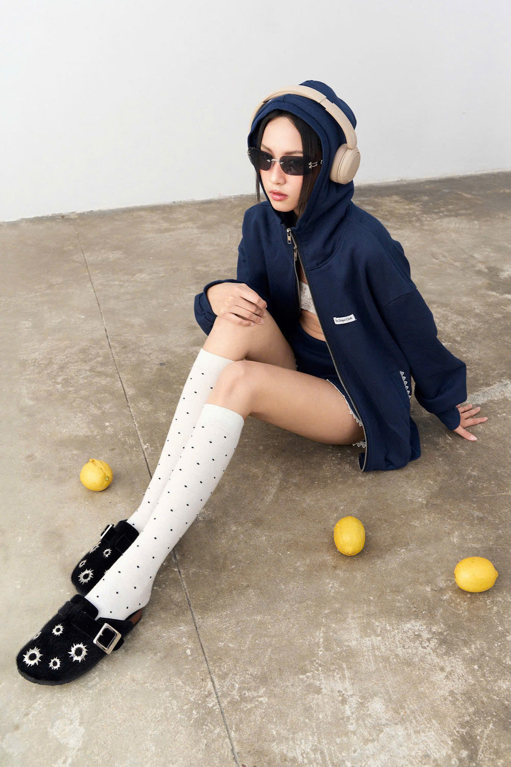 Cupid Straight Hooded Neck Fleece Coat