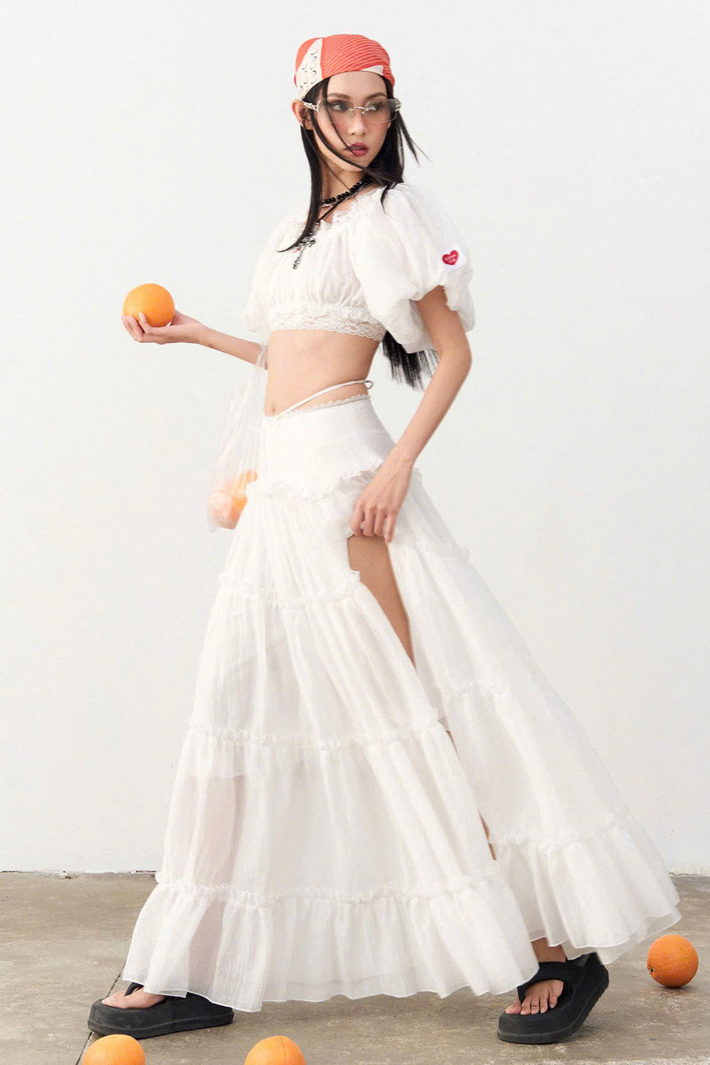 Wetsy A-line Gypsy Chiffon Maxi Skirt