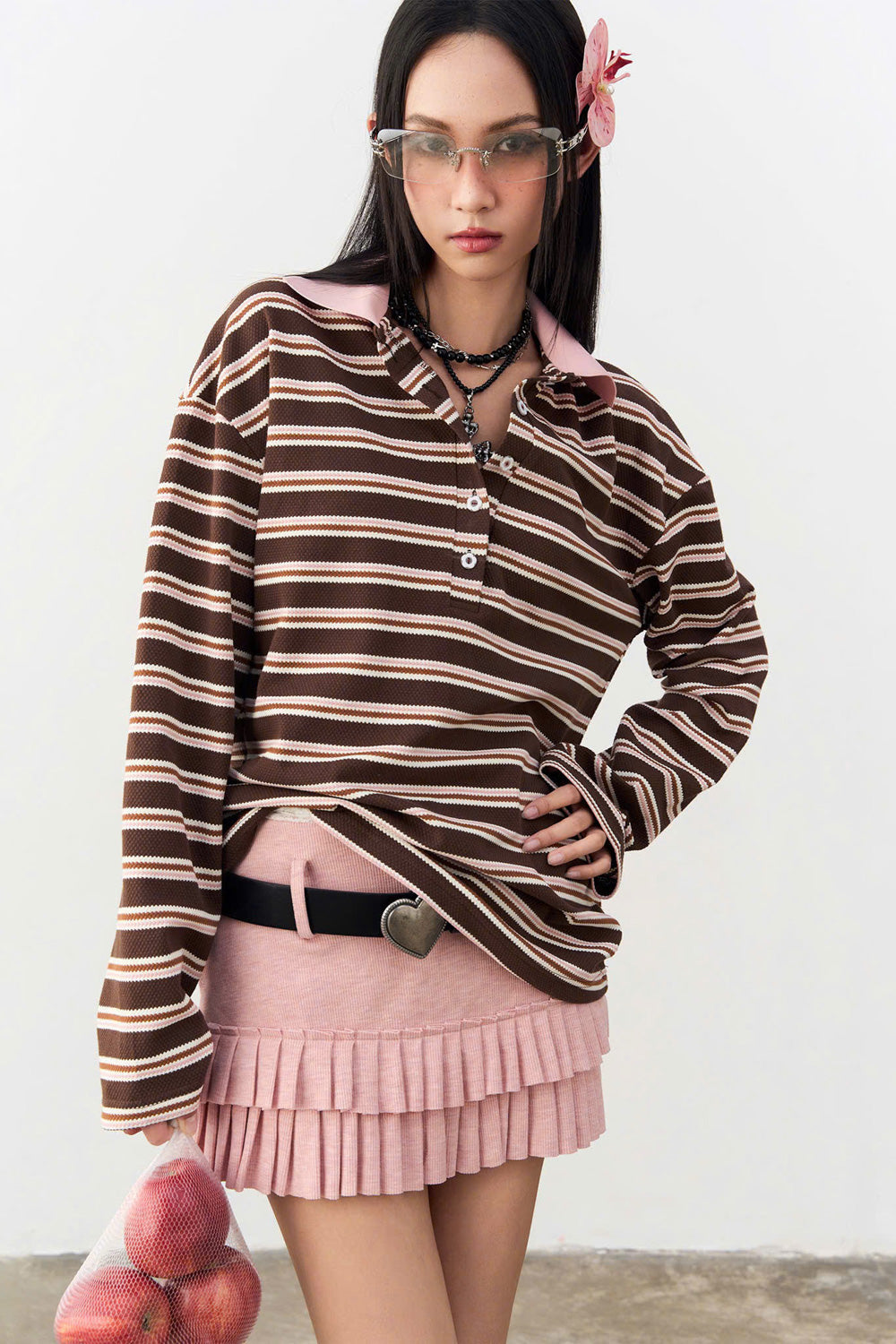 Khazi Straight Johnny Collar Wool Top