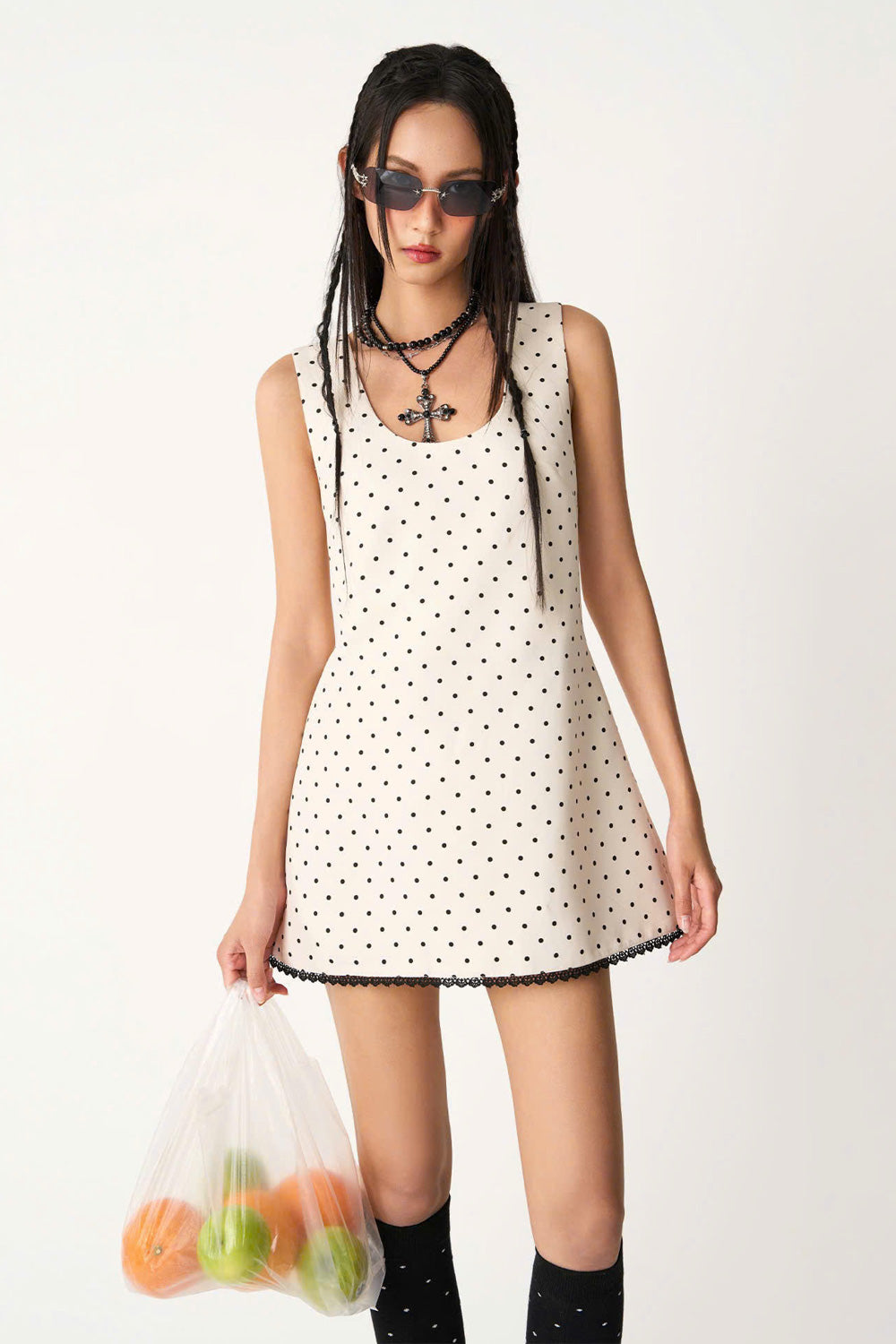 Peepolka A-line Loose Strap Khaki Mini Dress