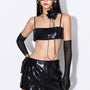 Nox Cropped Spaghetti Strap Sequin Bralette