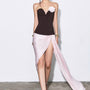 Roen Asymmetric Extended Flap Silk Blend Calf Length Skirt
