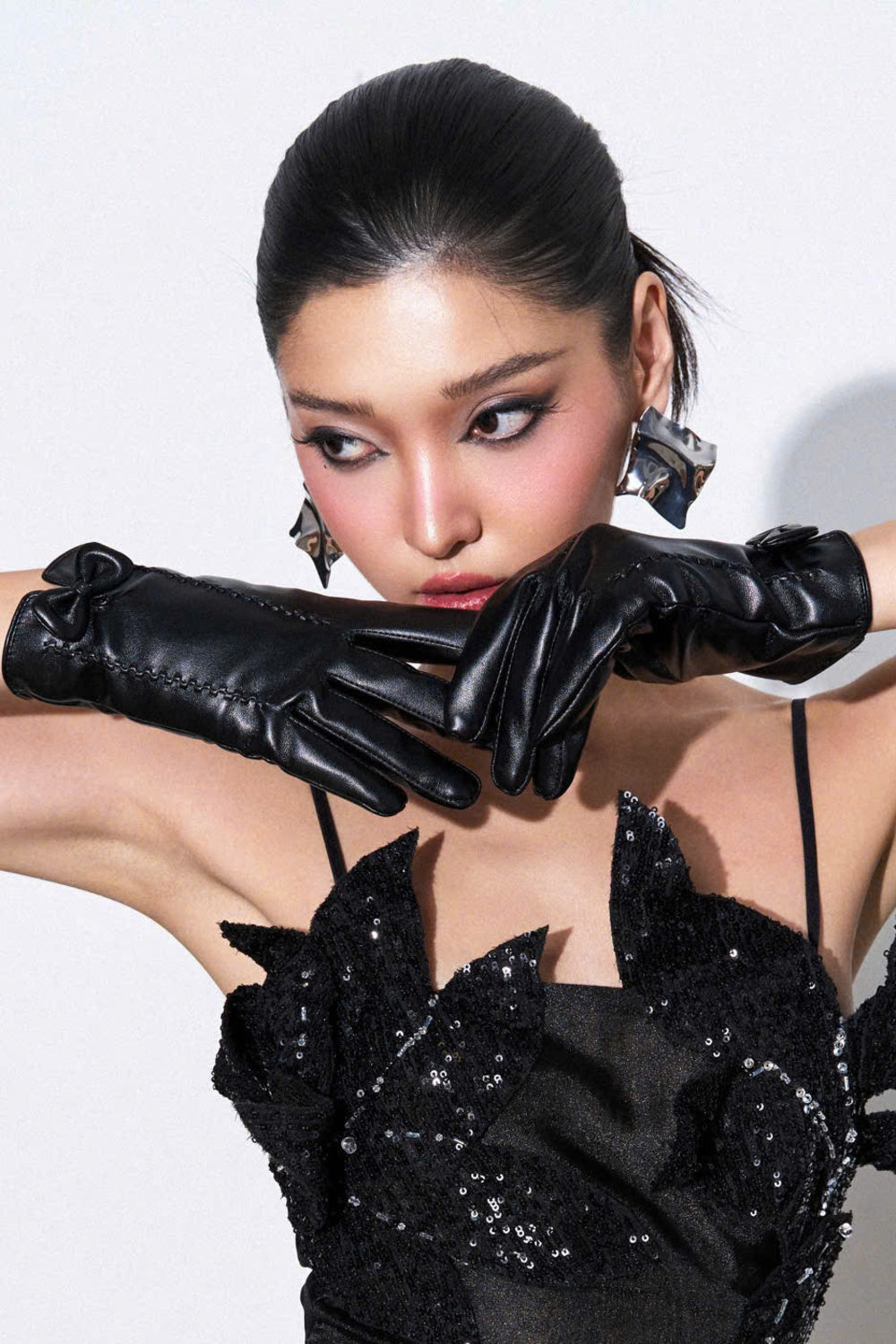 Lex Leather Gloves - Black / Onesize