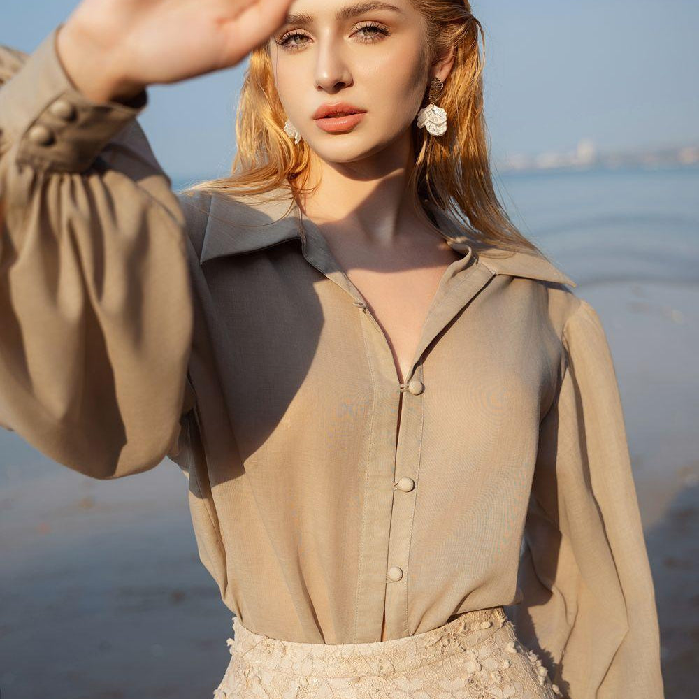 Zanna Straight Bishop Sleeved Kate Shirt - MEAN BLVD