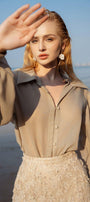 Zanna Straight Bishop Sleeved Kate Shirt - MEAN BLVD