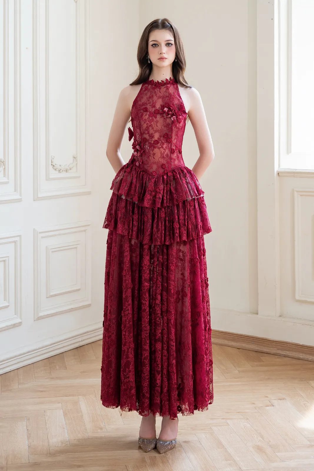 Zela Tiered Ruffle Maxi Dress - MEAN BLVD