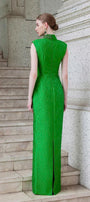 Zephyr Sheath Sleeveless Jacquard Floor Length Dress - MEAN BLVD