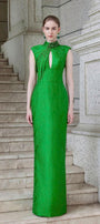 Zephyr Sheath Sleeveless Jacquard Floor Length Dress - MEAN BLVD