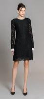 Zhuri A-line Round Neck Lace Above The Knee Dress - MEAN BLVD