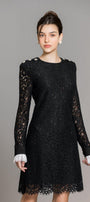 Zhuri A-line Round Neck Lace Above The Knee Dress - MEAN BLVD