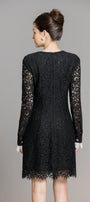 Zhuri A-line Round Neck Lace Above The Knee Dress - MEAN BLVD