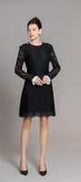 Zhuri A-line Round Neck Lace Above The Knee Dress - MEAN BLVD