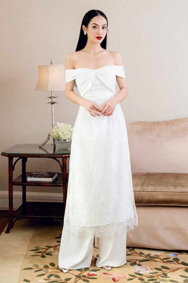 Zufelt Off-Shoulder Ao Dai Set