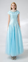 Zuniga Gored High Neck Mesh Silk Maxi Dress - MEAN BLVD