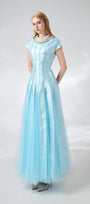 Zuniga Gored High Neck Mesh Silk Maxi Dress - MEAN BLVD