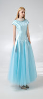 Zuniga Gored High Neck Mesh Silk Maxi Dress - MEAN BLVD