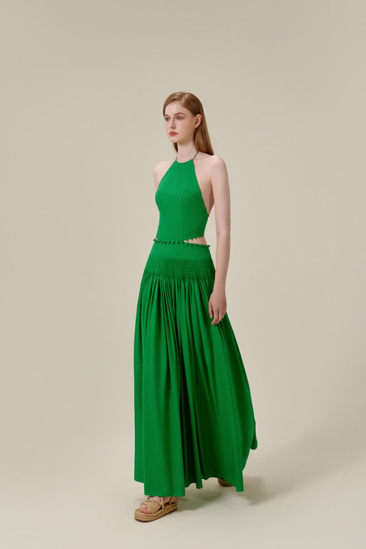 Katie Halter Neck Maxi Dress MEAN BLVD