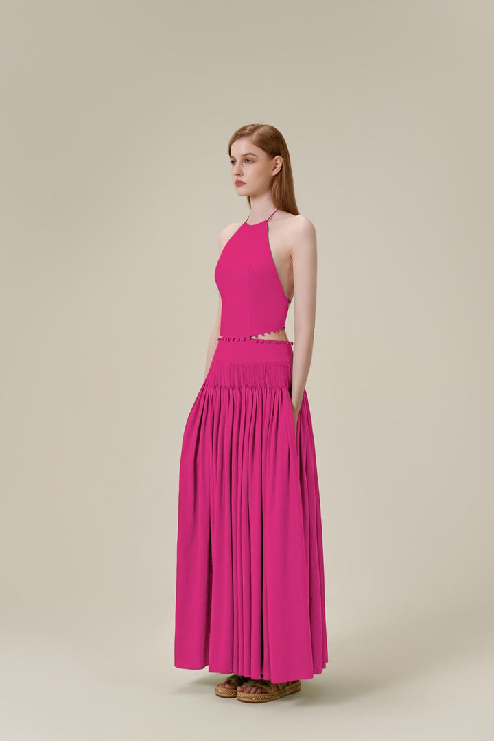 Katie Halter Neck Maxi Dress MEAN BLVD