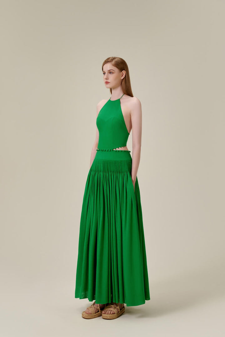 Katie Halter Neck Maxi Dress MEAN BLVD