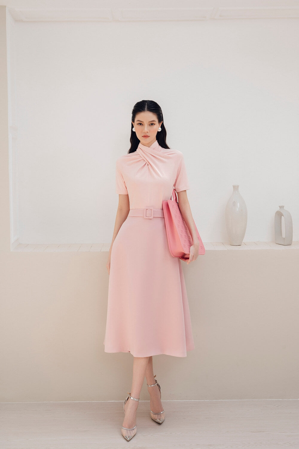 Lyon A-line Cotton Midi Skirt MEAN BLVD