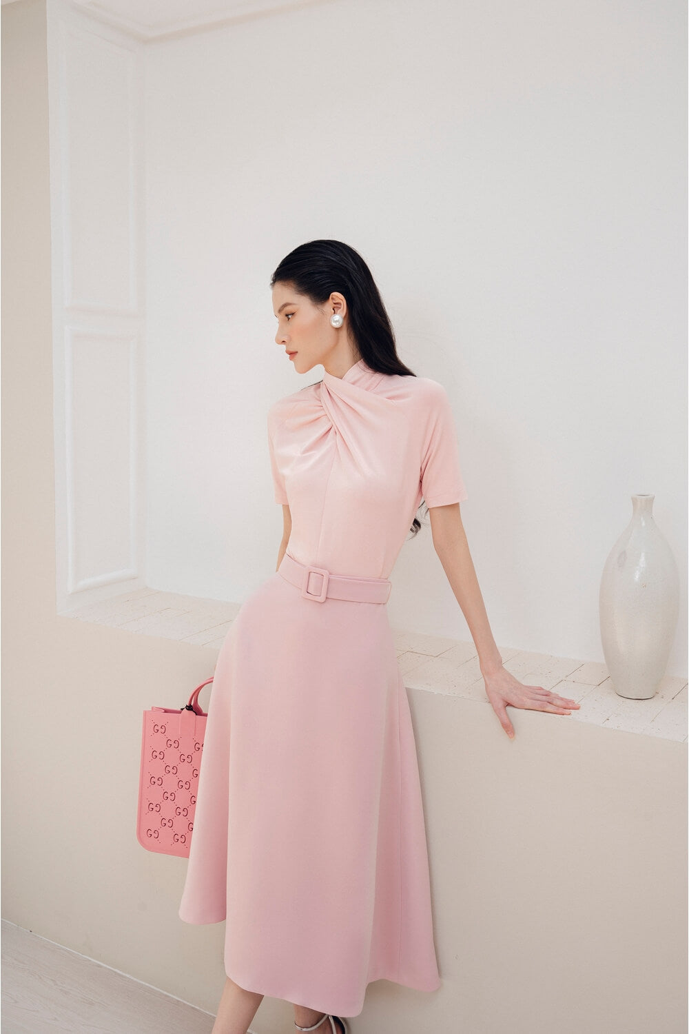 Lyon A-line Cotton Midi Skirt MEAN BLVD